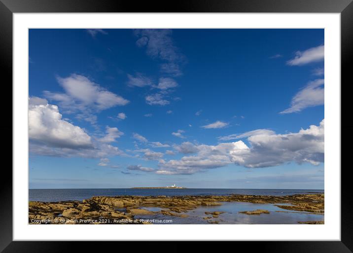 Coquet Island from Amble, Northumberland Framed Mounted Print by Graham Prentice