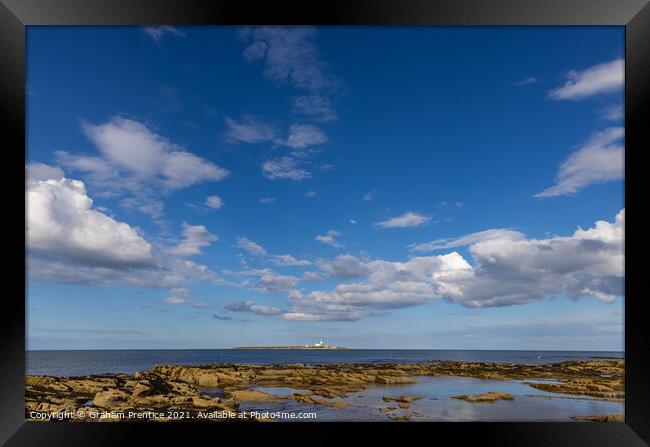 Coquet Island from Amble, Northumberland Framed Print by Graham Prentice