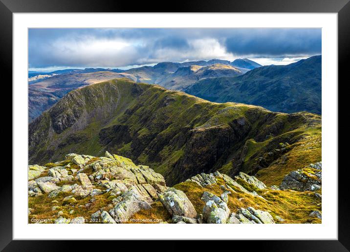 The Buttermere Fells Framed Mounted Print by geoff shoults