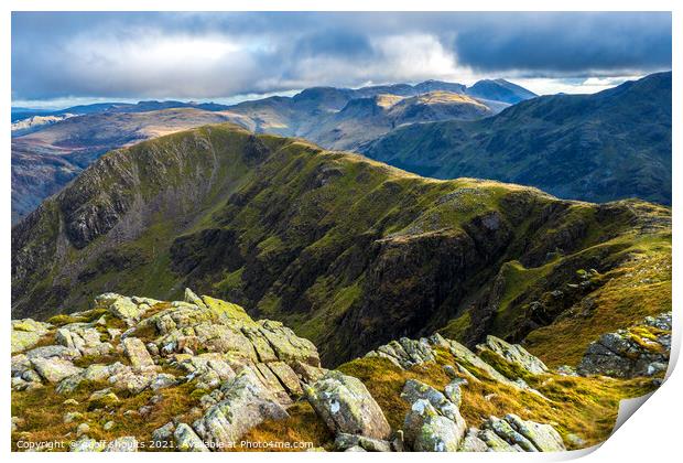 The Buttermere Fells Print by geoff shoults