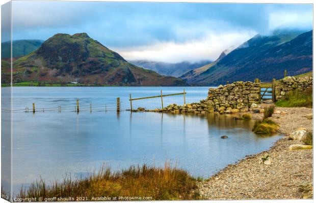 Crummock Water Canvas Print by geoff shoults