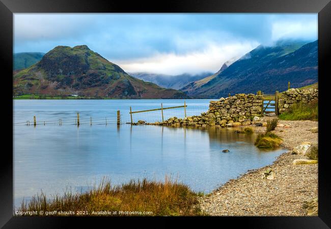 Crummock Water Framed Print by geoff shoults