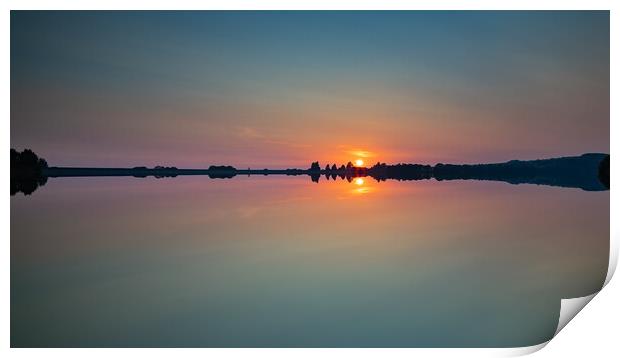 Anglezarke Reservoir Sunset Print by Phil Durkin DPAGB BPE4