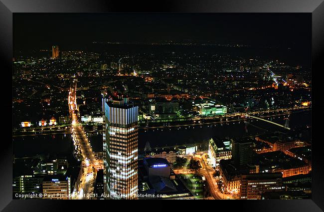 Frankfurt by Night Framed Print by Paul Piciu-Horvat