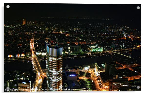 Frankfurt by Night Acrylic by Paul Piciu-Horvat