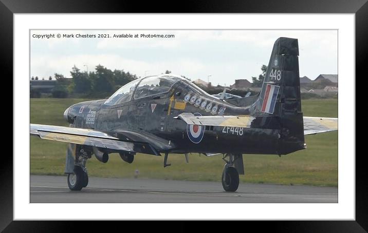 RAF Tucano ZF448 Taking off Framed Mounted Print by Mark Chesters