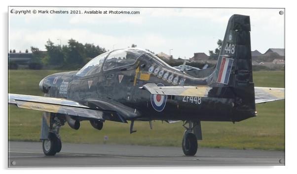 RAF Tucano ZF448 Taking off Acrylic by Mark Chesters