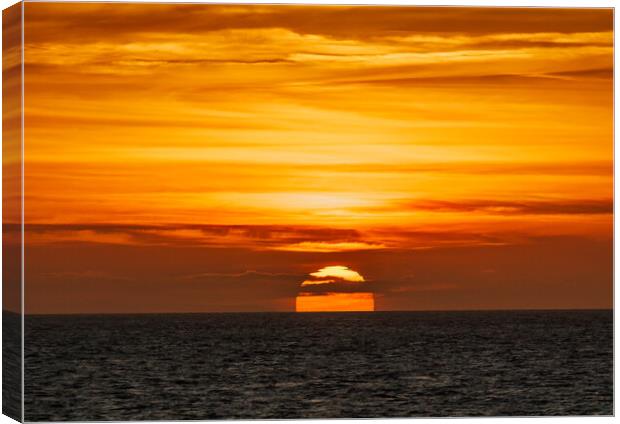 The sun about to set Canvas Print by Rory Hailes