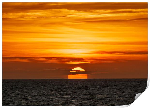 The sun about to set Print by Rory Hailes