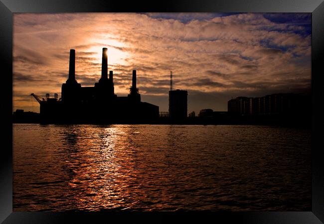 Battersea Power Station River Thames London Framed Print by Andy Evans Photos