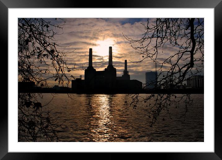 Battersea Power Station River Thames London Framed Mounted Print by Andy Evans Photos