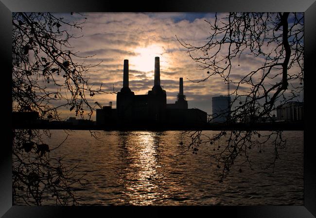 Battersea Power Station River Thames London Framed Print by Andy Evans Photos
