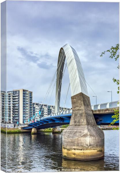 Squinty Bridge, Glasgow Canvas Print by Jim Monk