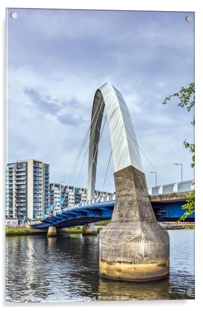 Squinty Bridge, Glasgow Acrylic by Jim Monk