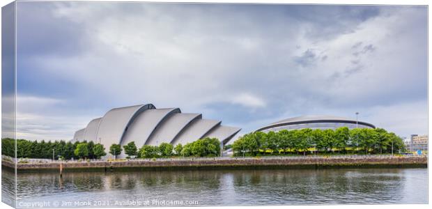 SEC Armadillo and SSE Hydro in Glasgow Canvas Print by Jim Monk