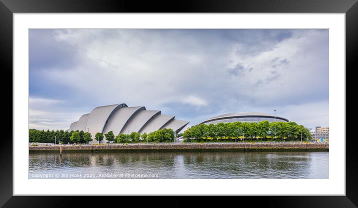 SEC Armadillo and SSE Hydro in Glasgow Framed Mounted Print by Jim Monk