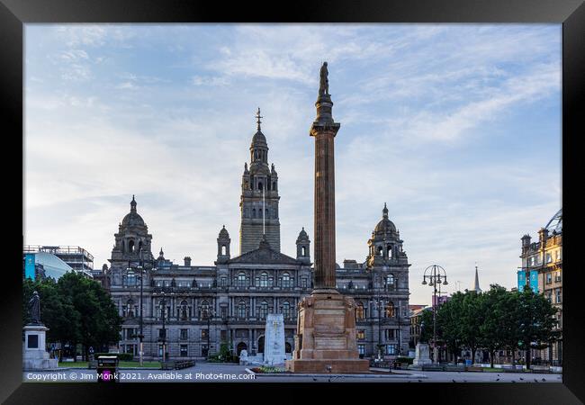 George Square, Glasgow  Framed Print by Jim Monk