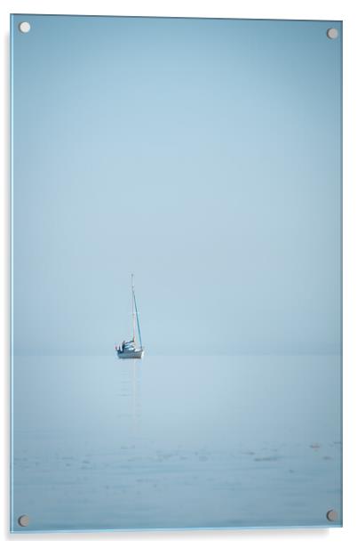 A Flat Calm Irish Sea Acrylic by Liam Neon