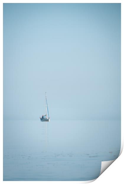 A Flat Calm Irish Sea Print by Liam Neon