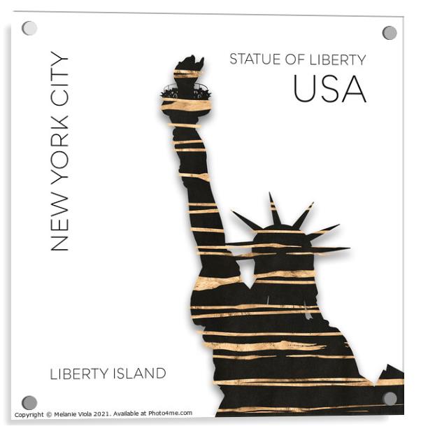 Urban Art NYC Statue of Liberty Acrylic by Melanie Viola