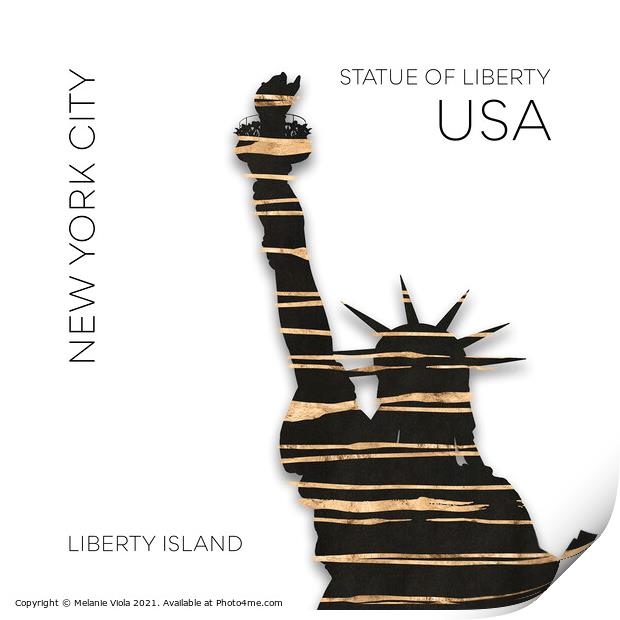 Urban Art NYC Statue of Liberty Print by Melanie Viola