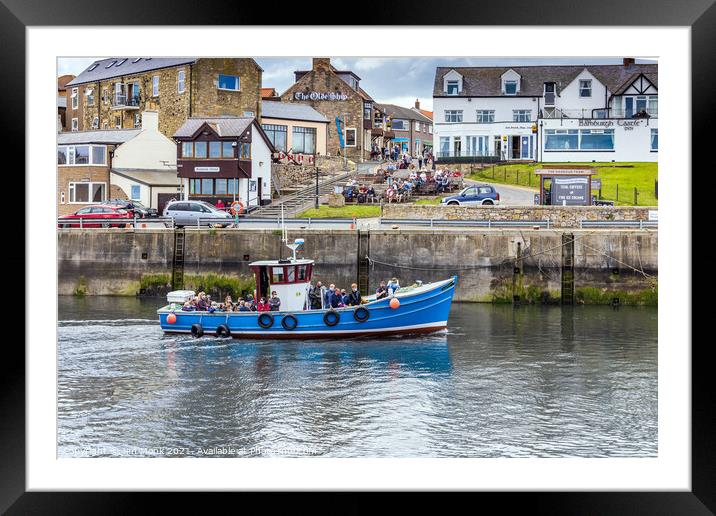 The Boat Trip, Seahouses Harbour Framed Mounted Print by Jim Monk