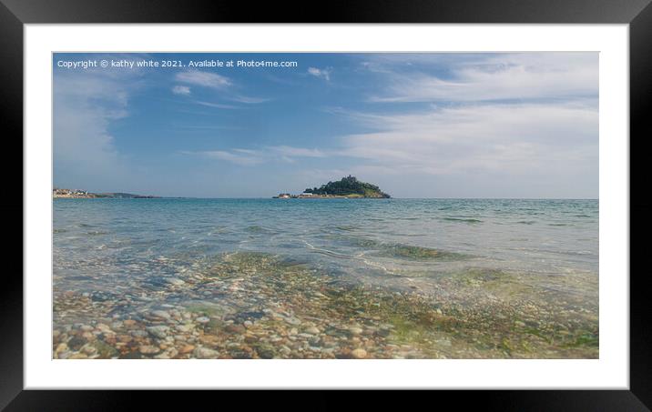 St Michaels mount Cornwall Framed Mounted Print by kathy white