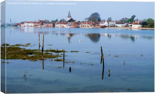 Bosham Creek in Chichester Harbour West Sussex Canvas Print by Pearl Bucknall