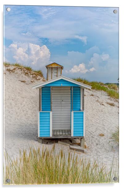Skanor Beach Hut in Sky Blue Acrylic by Antony McAulay