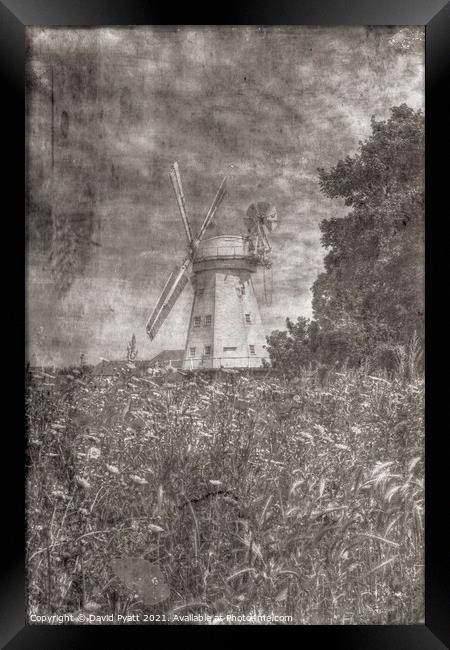 Vintage Windmill Framed Print by David Pyatt