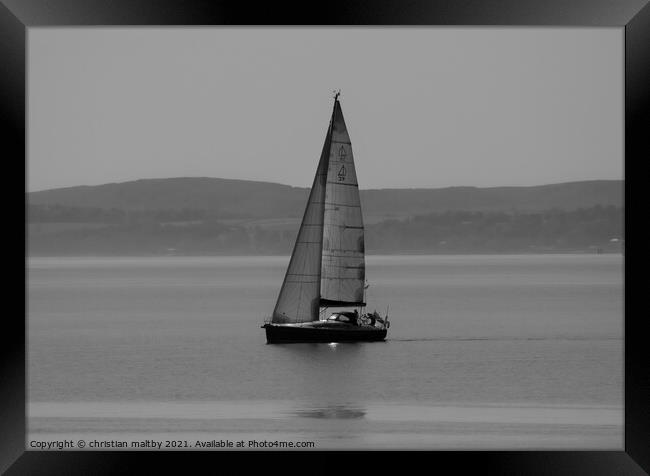 Boat on the Clyde Scotland Framed Print by christian maltby