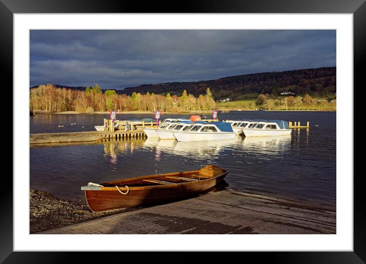 Coniston Boats Framed Mounted Print by Darren Galpin