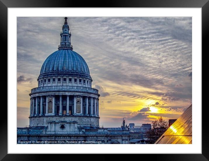 St Pauls Framed Mounted Print by James Brodnicki