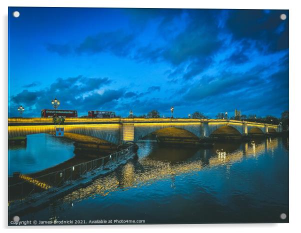 Putney Bridge Acrylic by James Brodnicki