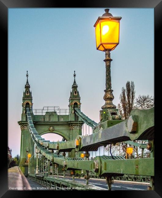 Hammersmith Bridge Framed Print by James Brodnicki