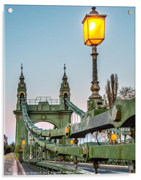 Hammersmith Bridge Acrylic by James Brodnicki