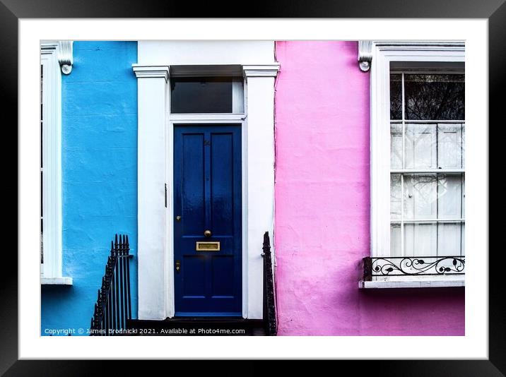 Notting Hill Colours Framed Mounted Print by James Brodnicki
