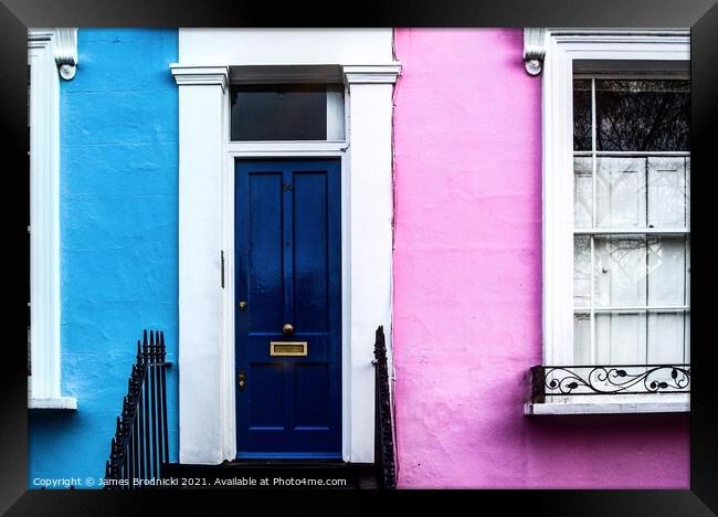 Notting Hill Colours Framed Print by James Brodnicki