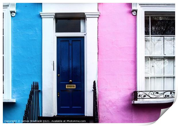 Notting Hill Colours Print by James Brodnicki