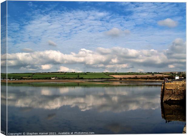 Fremington Quay River Taw Canvas Print by Stephen Hamer