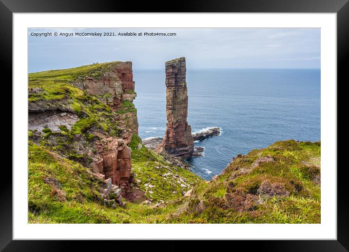 Old Man of Hoy, Orkney, Scotland Framed Mounted Print by Angus McComiskey