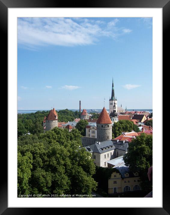 Tallinn Estonia Framed Mounted Print by Cliff Kinch