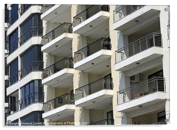 Balconies Acrylic by Howard Corlett