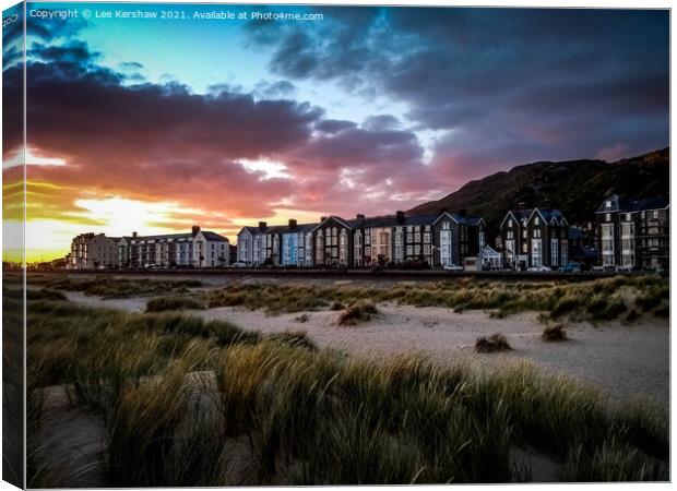 Hotel Sunset at Barmouth Canvas Print by Lee Kershaw