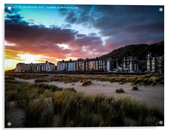 Hotel Sunset at Barmouth Acrylic by Lee Kershaw