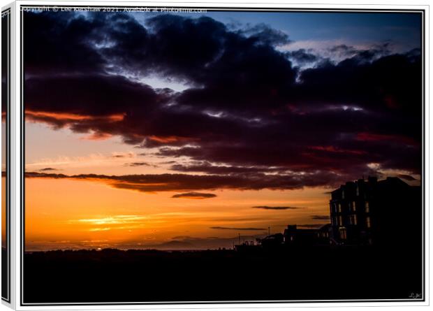 Barmouth Silhouette Sunset Canvas Print by Lee Kershaw