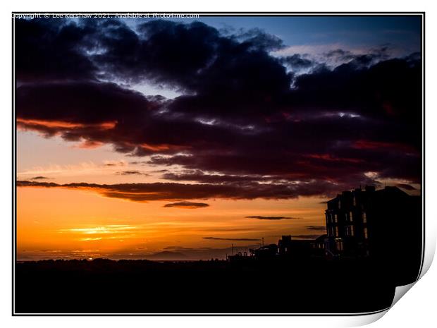 Barmouth Silhouette Sunset Print by Lee Kershaw