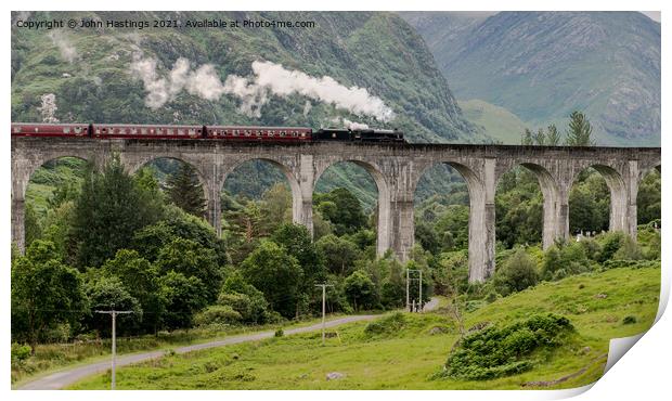 Glenfinnan Viaduct Steam Train Adventure Print by John Hastings