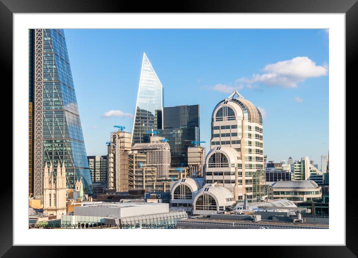 City of London Insurance District Architecture Framed Mounted Print by Graham Prentice