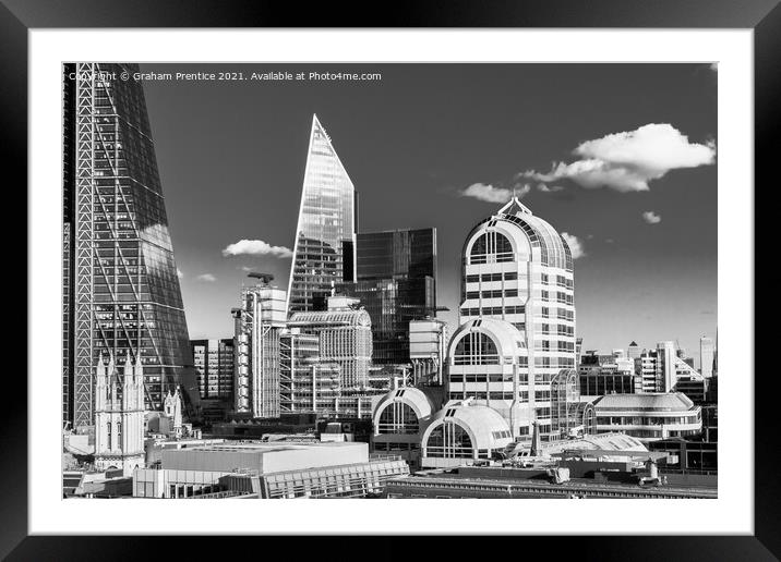 City of London Insurance District Architecture Framed Mounted Print by Graham Prentice